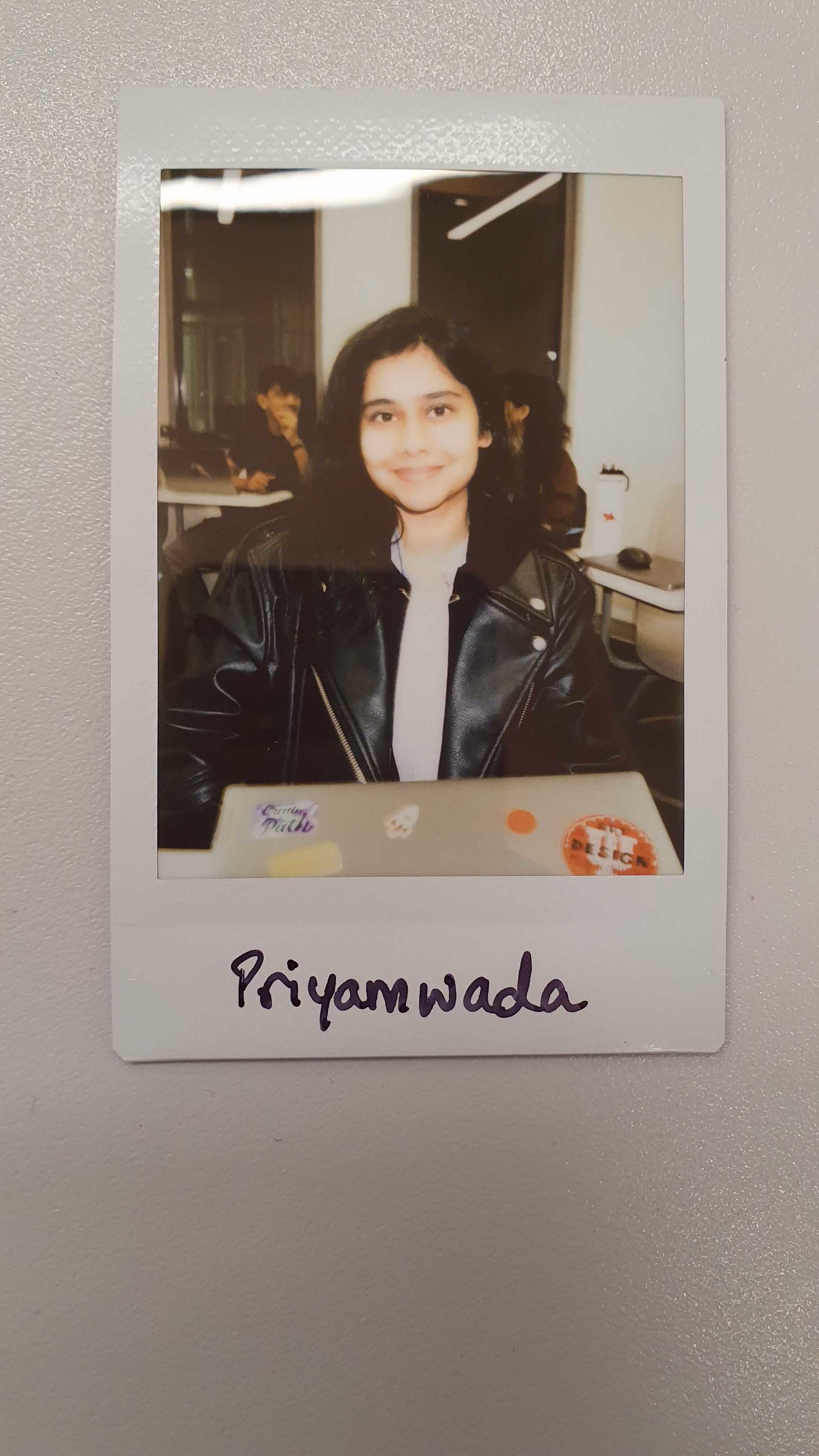 Polaroid-style portrait