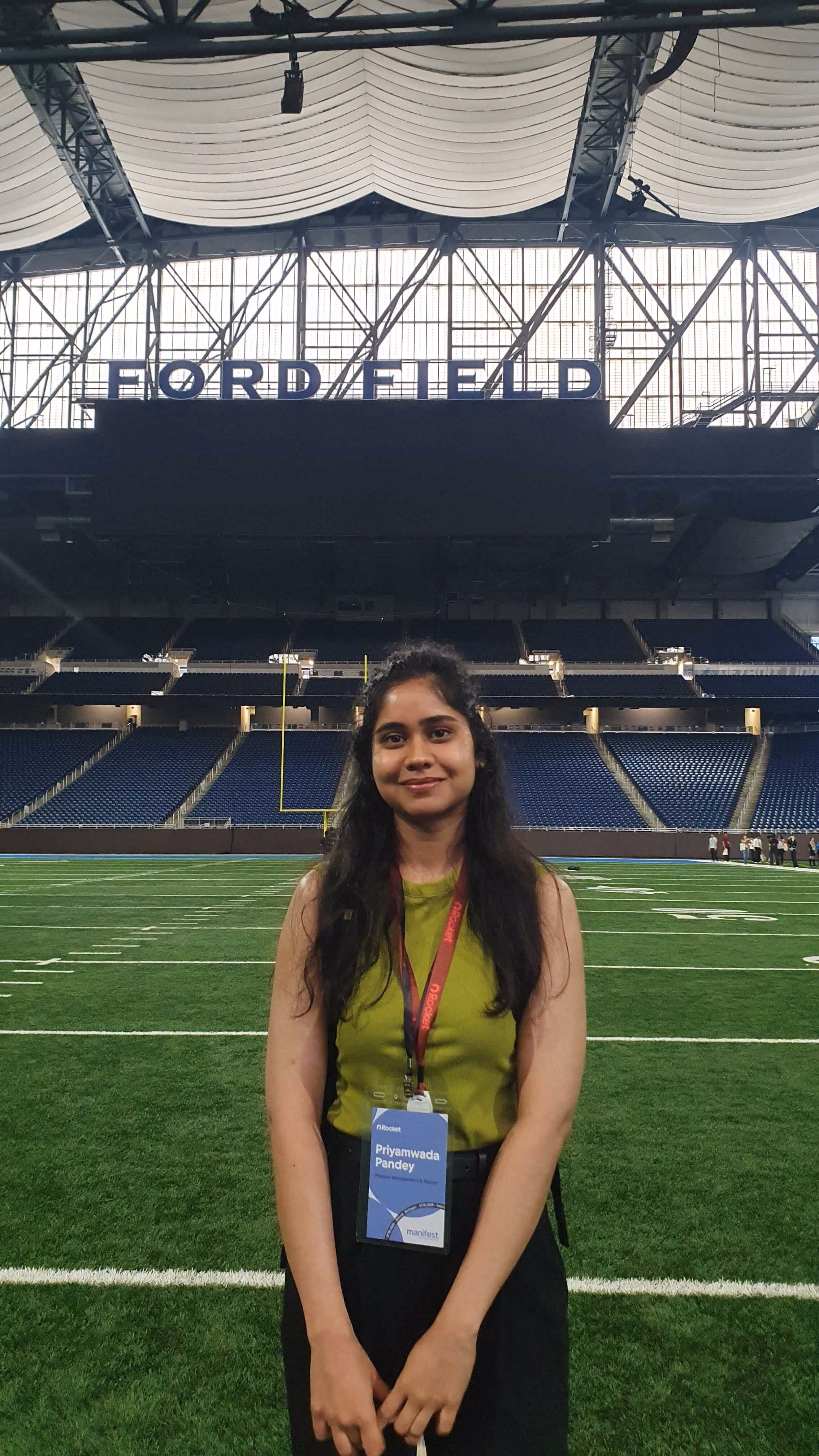 On the field at Ford Field