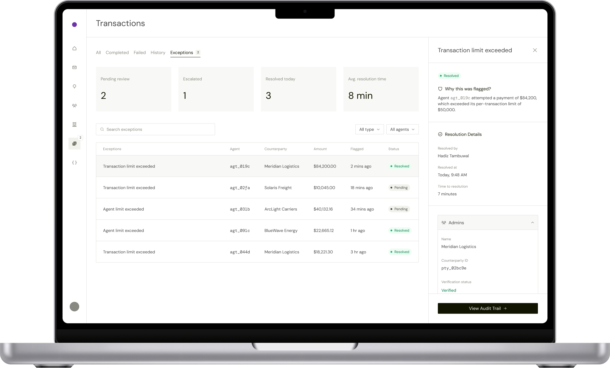 Approval workflow UI