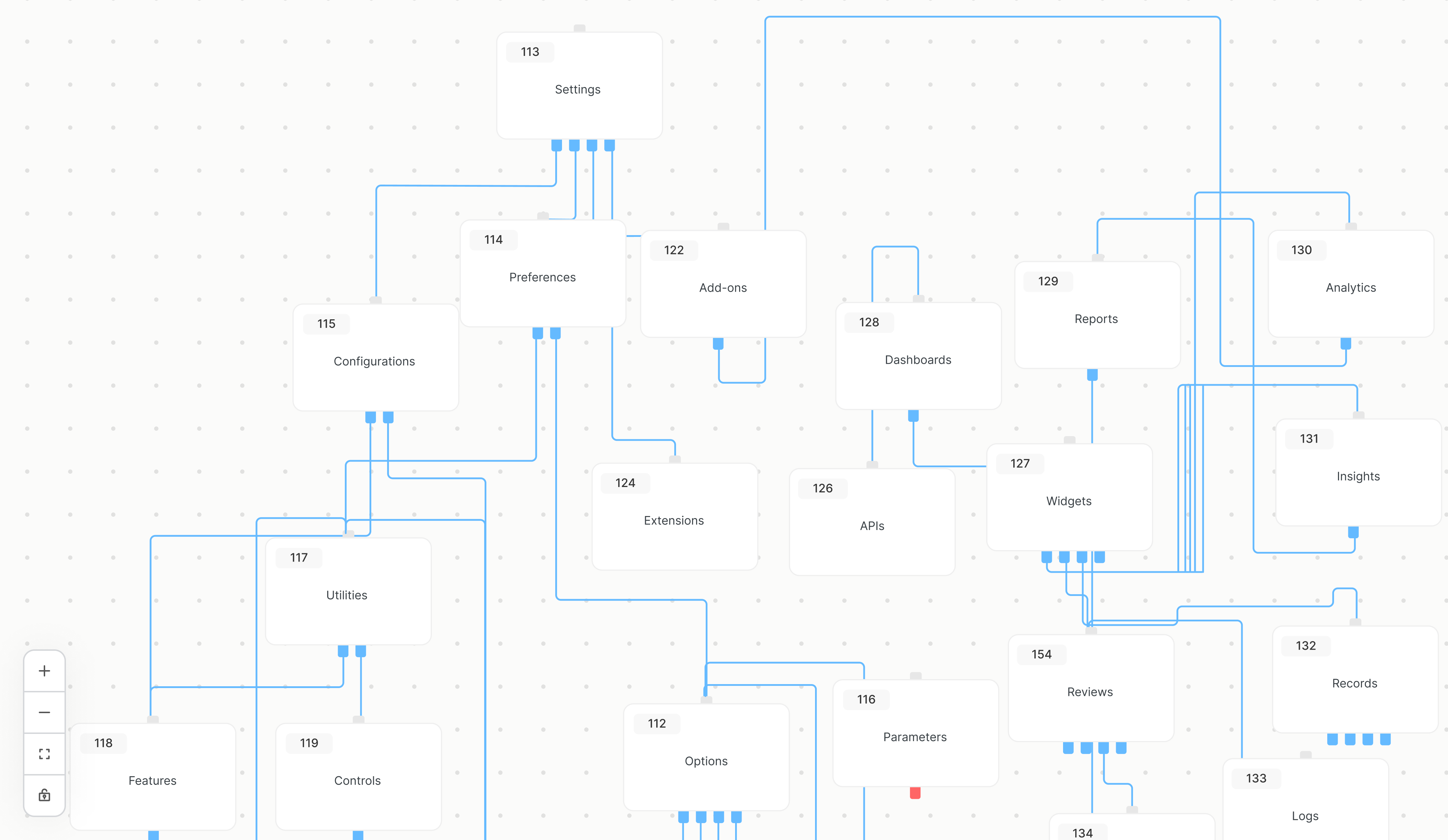 Tars gambit canvas with 500+ nodes before Debug Mode